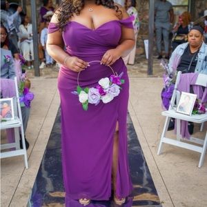 Plum Bridesmaids Gown
